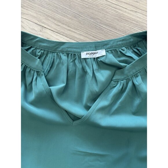 Zeagoo Emerald Long sleeve Blouse Size 2XL - Picture 3 of 3